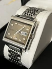 Seiko 5 6119 5000 Brown Square Dial Day Date Automatic Vintage Nov 1971 Rare 21J