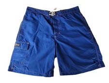 Polo Ralph Lauren Men's Large Sky Blue Pony Cargo Swim Trunks Board Shorts EUC
