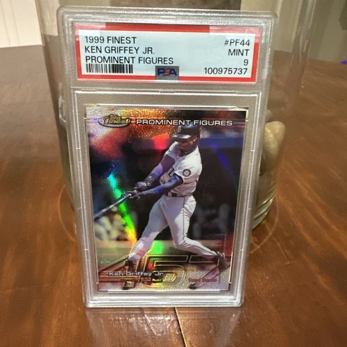 KEN GRIFFEY JR 1999 TOPPS FINEST #44 PROMINENT FIGURES REFRACTOR /457 PSA 9 MINT