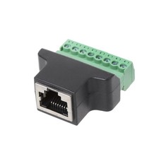 RJ45 Female To Screw Terminal 8 Pin Connector Ethernet Cable Extender Adapter