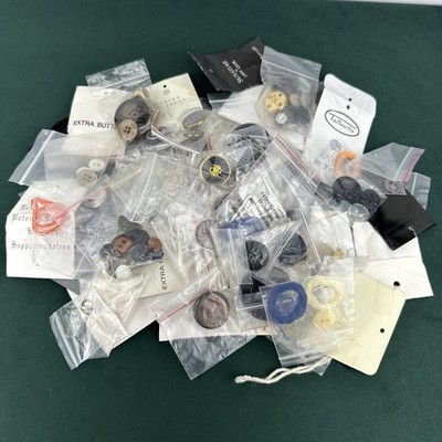 Vintage & Modern Button Lot w/ Threads   Sewing Notions Extra Clothing Buttons