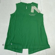 Level Wear Verve Paisley Kelly Green Seaside Tennis Tank Women's XS New