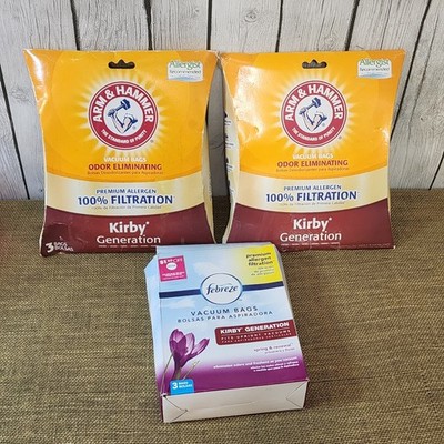 Kirby Vacuum Bags Lot Arm & Hammer Febreze Odor 8 Bags Total Upright