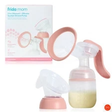 Frida Mom 2-in-1 Manual + Silicone Suction Breast Pump - 5oz