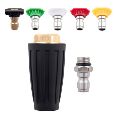 #ad 4000 PSI High Pressure Washer Turbo Nozzle 5 Angle Spray Nozzle Tips 1 4quot; $29.72