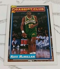 1992 Topps Gold NATE McMILLAN Basketball card SEATTLE SUPERSONICS #220