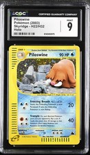 CGC 9 MINT Piloswine H22/H32 Skyridge Holo Pokemon Card on eBay