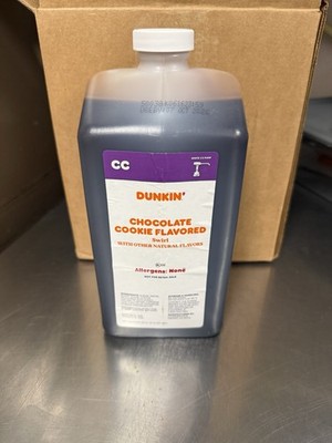 Dunkin' Donuts Chocolate Cookie Swirl Syrup 64 oz with Pump