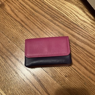 VISCONTI fuchsia Multi Colored Soft Leather wallet