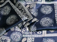 Scarf Scarves Neckerchief Oblong Wild Rag Western Bandana Paisley silky 14"x42"