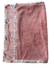 Gerber Modern Moments Baby Blanket Pink Plush Floral Bunny Fox Lovey 39 x 30.5