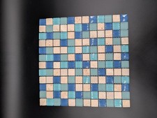 9pc Box Mosaic Tile, Backsplash Tile, Bathroom Tile , Stone Glass 12-in x 12-in