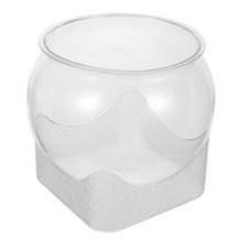 Tabletop Fish Tank: Clear Fish Bowl Vase - Round Shallow Planter - Aquatic