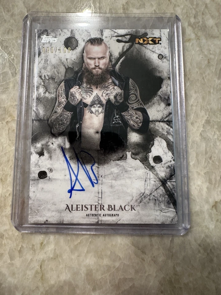 2018 Topps WWE Undisputed Autographs Aleister Black RC Auto /199 ROOKIE RARE - Image 2 of 4