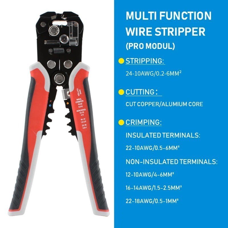 Automatic Wire Stripper Crimper Cable Cutter Adjustable Multi Tool