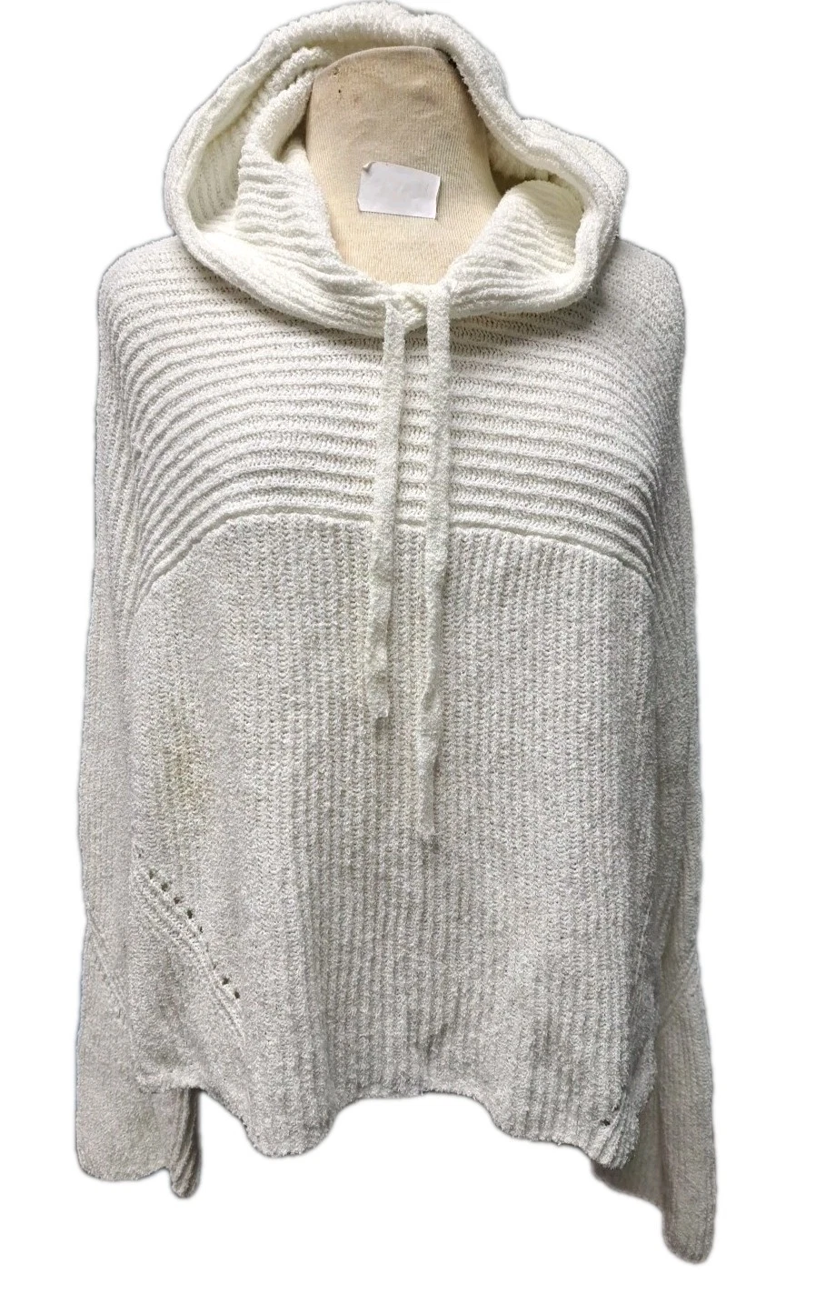 Rag & Bone Womens Sunny Hoodie Sweater Size L Textured Organic Cotton Lagenlook