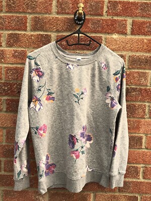 Old Navy Damen Sweatshirt mit Blumenmuster Größe S