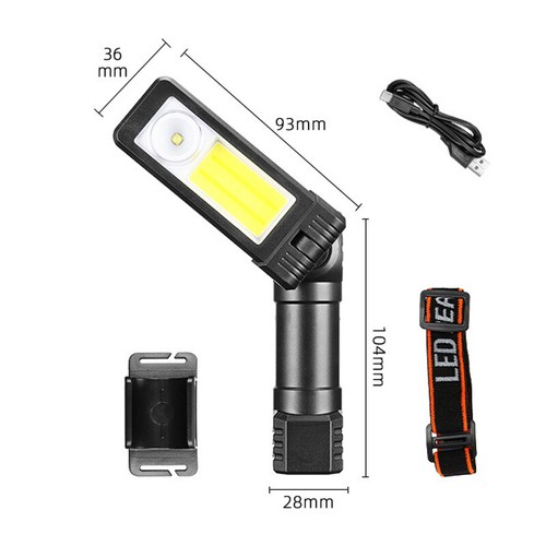 USB Rechargeable COB+LED Work Light Headlamp Super Bright Adustable Magnet Lamp - Picture 5 of 9