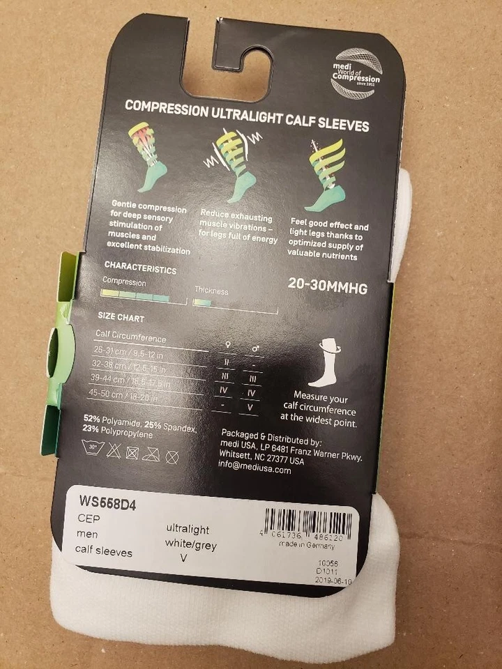 CEP Calf Sleeves Mens Size V 5 Performance Cross fit Sleeves, Ultralight style - Image 4 of 4