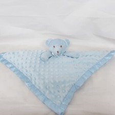 Teddy Bear Lovey Baby Security Blanket Blue