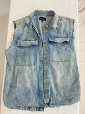 No Boundaries Sleeveless Denim Vest/Jacket - Size M