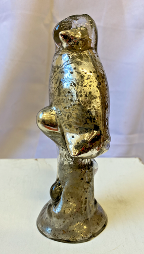 Vintage Mercury Glass - Bird on Pedestal Figurine - 6 inch Tall - Picture 5 of 7