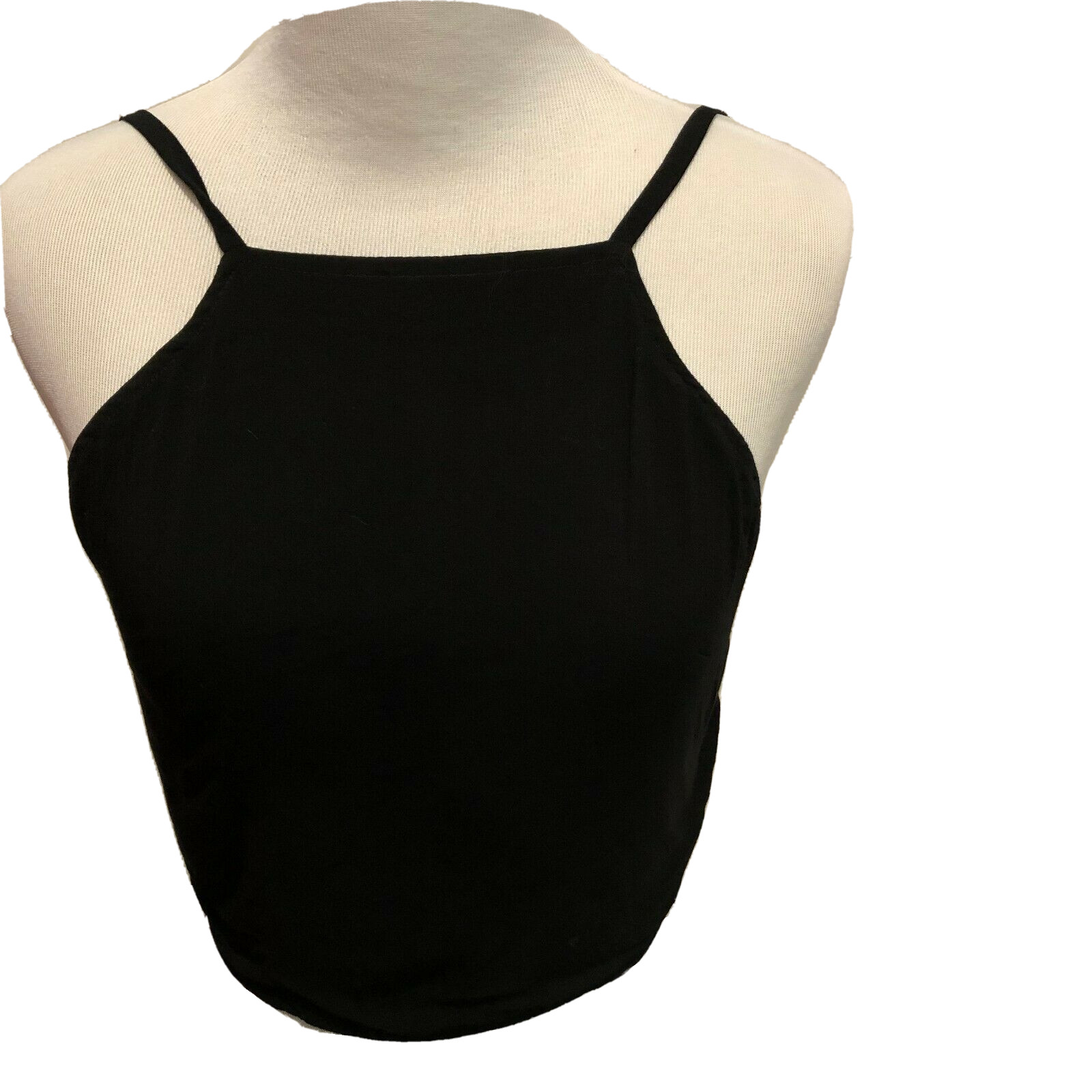Express Cropped Tie Back Women's Size XS Top Black