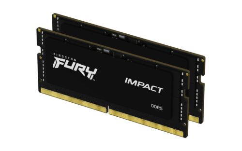 Kingston FURY Impact 64GB(2x32GB) 4800MT/s DDR5 CL38 SODIMM Notebook Gaming Memo - Picture 1 of 4