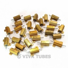 Lot of 27 Dale RH-25 Wire Wound Power Ceramic Resistors W Heat Sinks 20 Watt