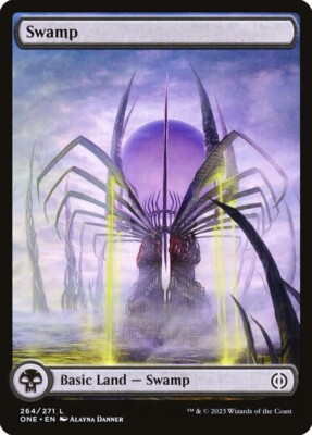 Swamp 264/271 Non Foil Full Art Land All Will Be One MTG Near Mint