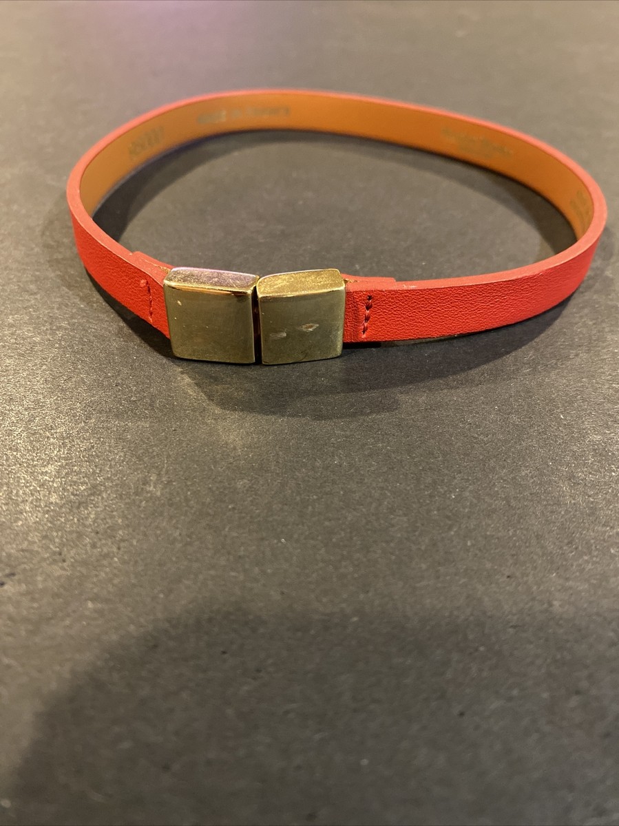 Maison Boinet Red Leather Double Wrap Bracelet Made In France | eBay