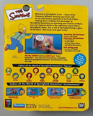 The Simpsons PIN PAL Figure Set & Bowl-A-Rama APU HOMER MOE MR