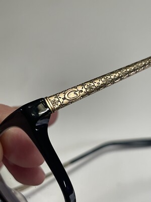 Guess GU2500 Eyeglass Frames Black & Gold With Leopard Print  display picture 2