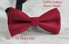 Boy Teenage 100 Cotton RUMBA RED Bow Tie Bowtie Party Wedding 7-14 Years Old