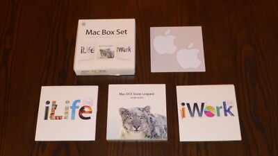 Apple Mac Box Set Includes Mac OS X Snow Leopard iLife 09 iWork 09 MC209Z/A 