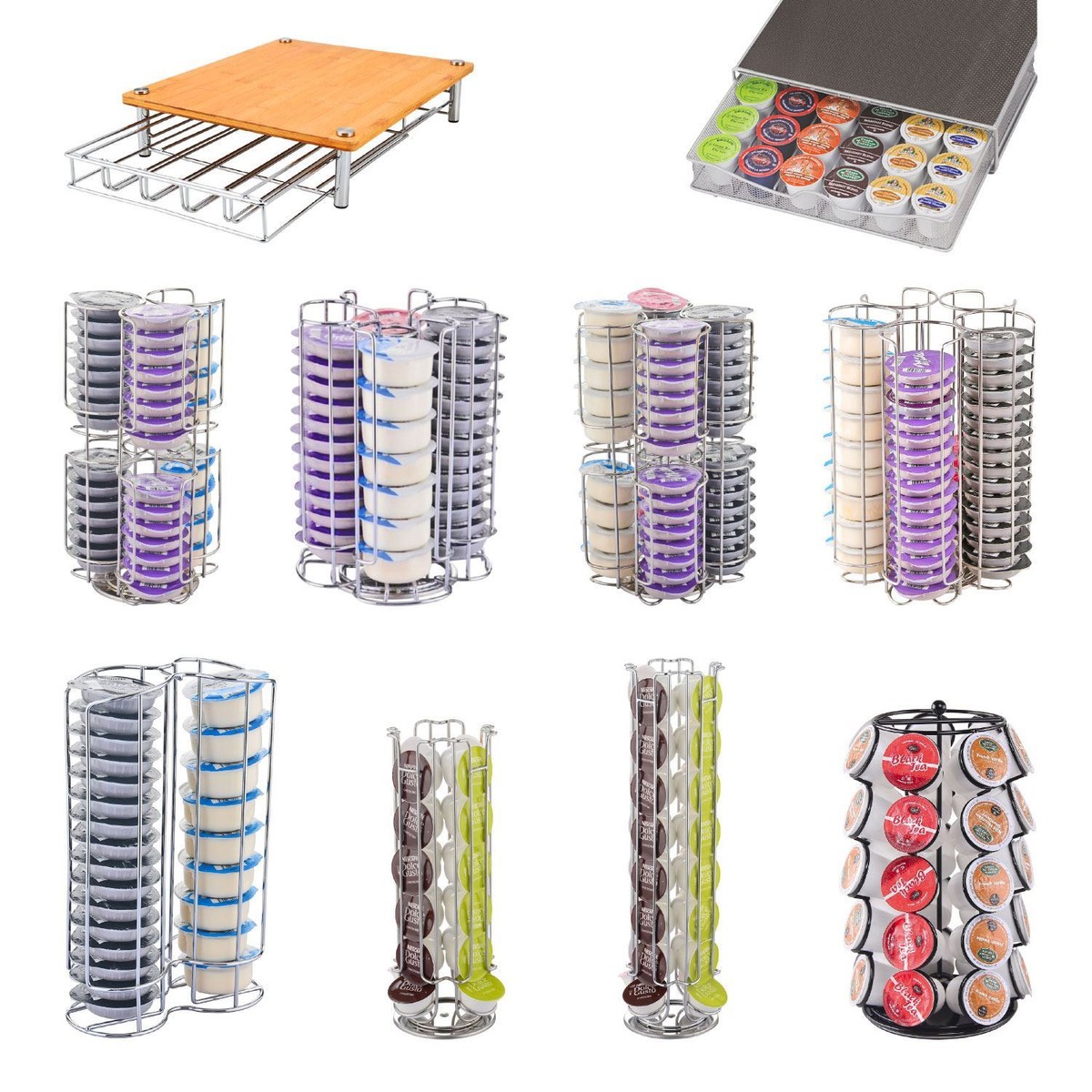 Organizador Cápsulas Café Cromado Soporte Giratorio Cromado Para Cápsulas De Café TASSIMO, NESPRESSO Y DOLCE GUSTO - Organiza Tus Cafés Soporte Capsulas Nespresso - Foto 3