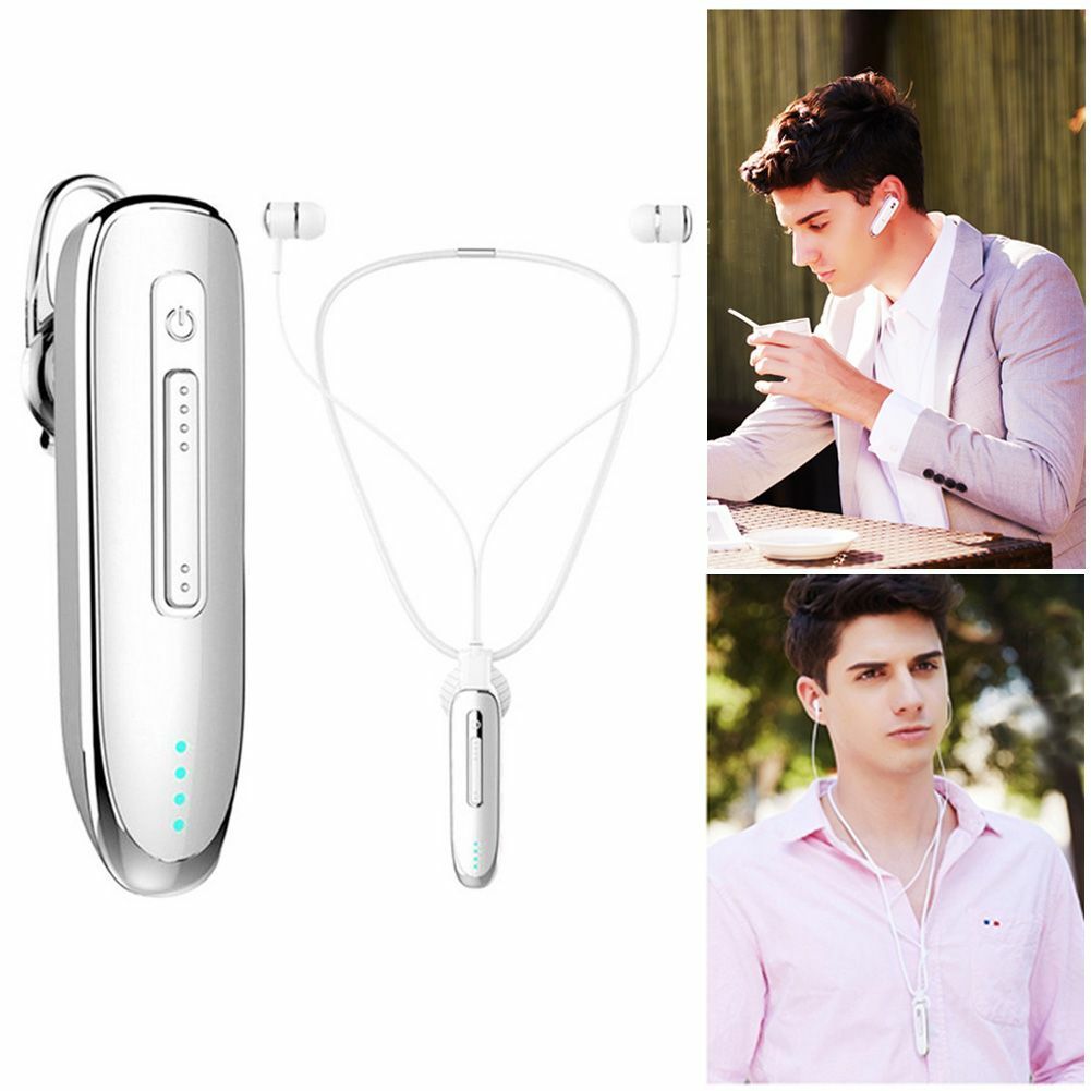 Bluetooth Headset Stereo Earphone Wireless Earpiece Built-in Mic for Calling