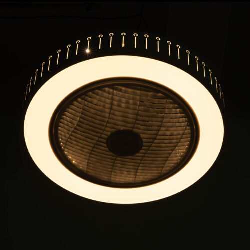 20" Modern Ceiling Fan with Dimmable Light Remote Control Flush Mount Lamp Light - Picture 2 of 15