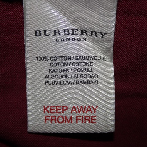 Burberry London T-Shirt Gr. M Burgunderrot Logo 100% Baumwolle - Bild 10 von 13