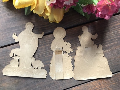 VTG Lot 3 Catholic, Religious,Jesus&Children, Angel Stand-up Die-Cuts-1920-30's - Picture 7 of 10