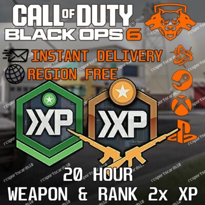 [20 HOURS] Call of Duty Black Ops 6 -  20 HOURS Double XP!  - COD BO6 2XP