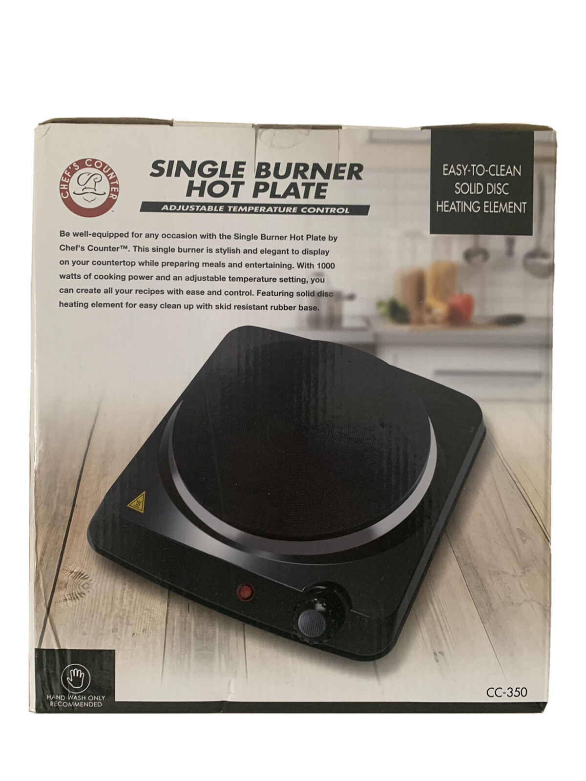 Chef's Counter Single Burner Hot Plate Adjustable Temperature Control | eBay