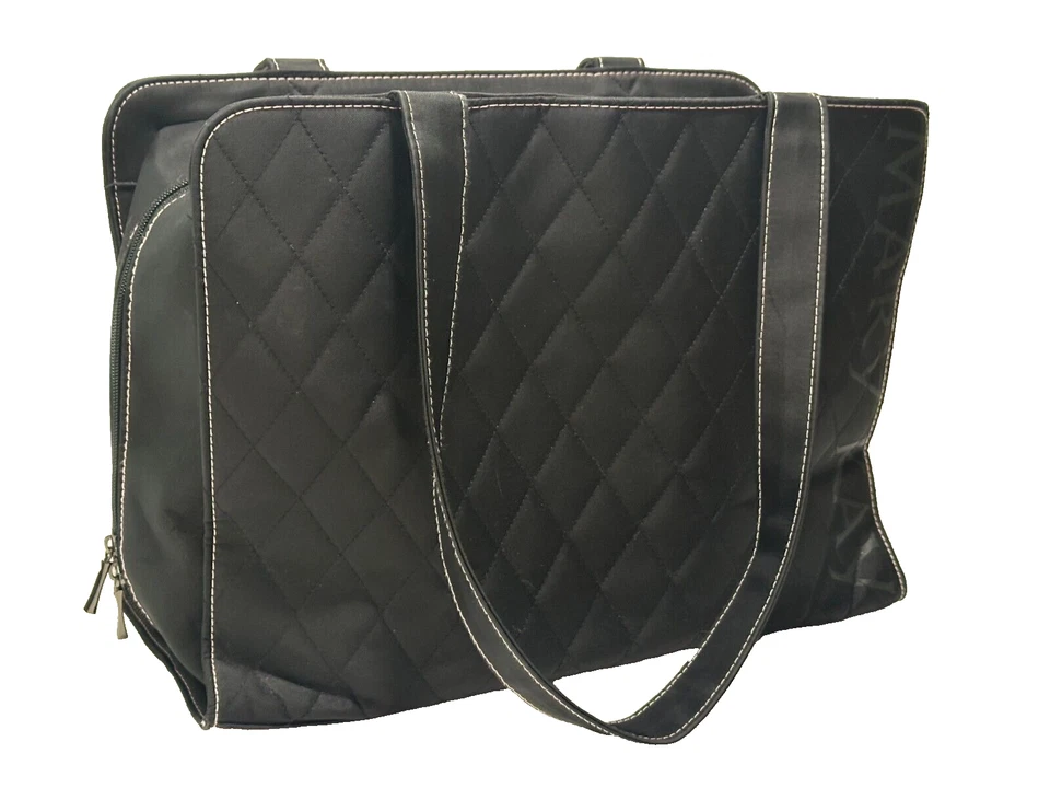 Bolso de Viaje MARY KAY Diseño Edredón Negro GRANDE con Cremallera GRANDE Foto 2 de 4