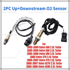 2PCS O2 Oxygen Sensor Front & Rear For 05 06 Volvo S60 S80 V70 XC70 XC90 2.5L