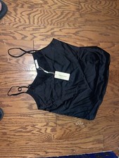 Ekouaer Women's Nightgown Size M Black Lace Chemise Babydoll Stretch HOME34