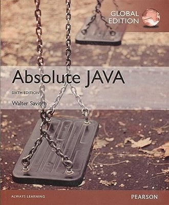 Absolute Java, Global Edition, Savitch, Walter