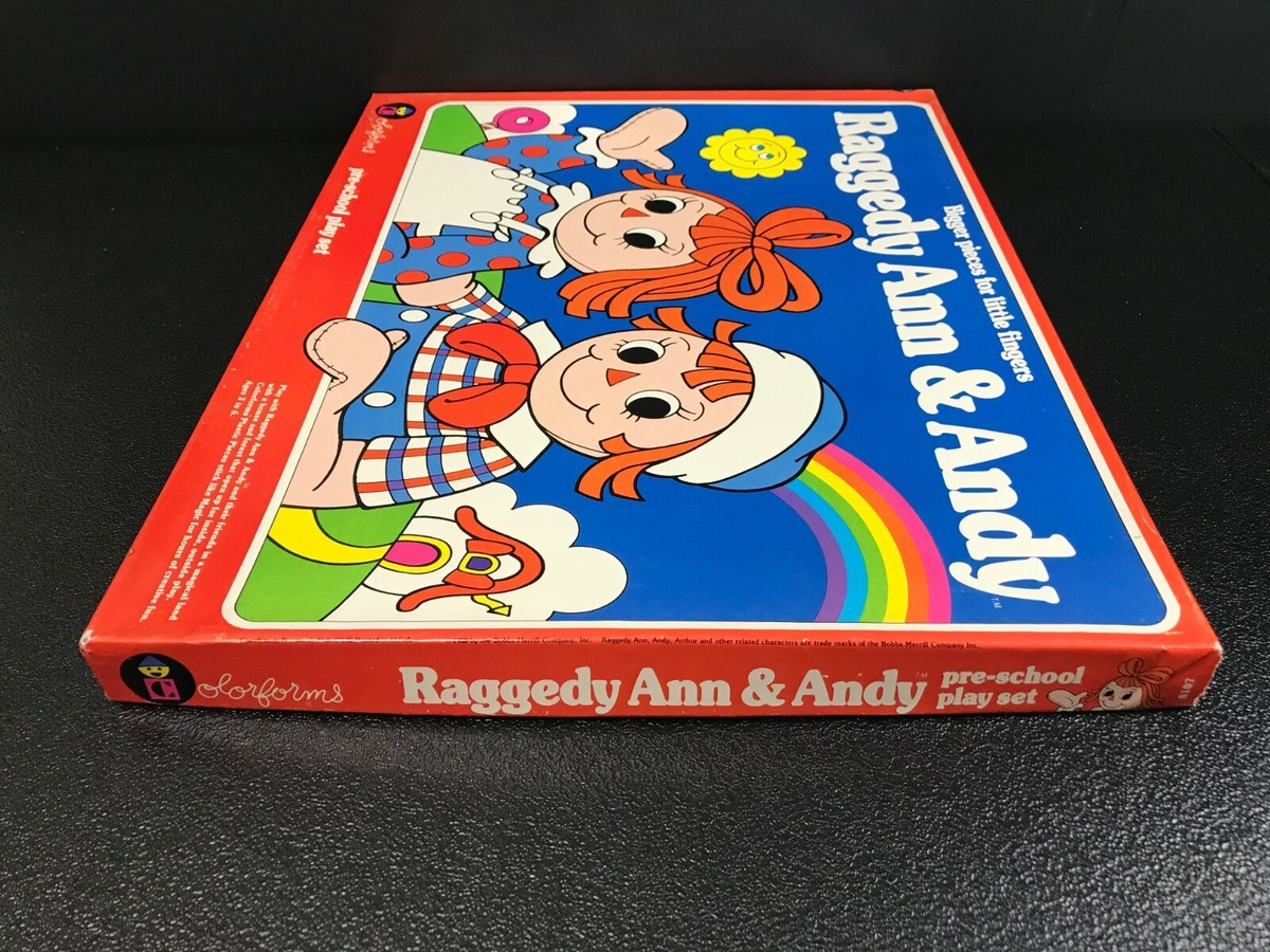 Raggedy Ann & Andy Colorform Pre School Play Set | eBay