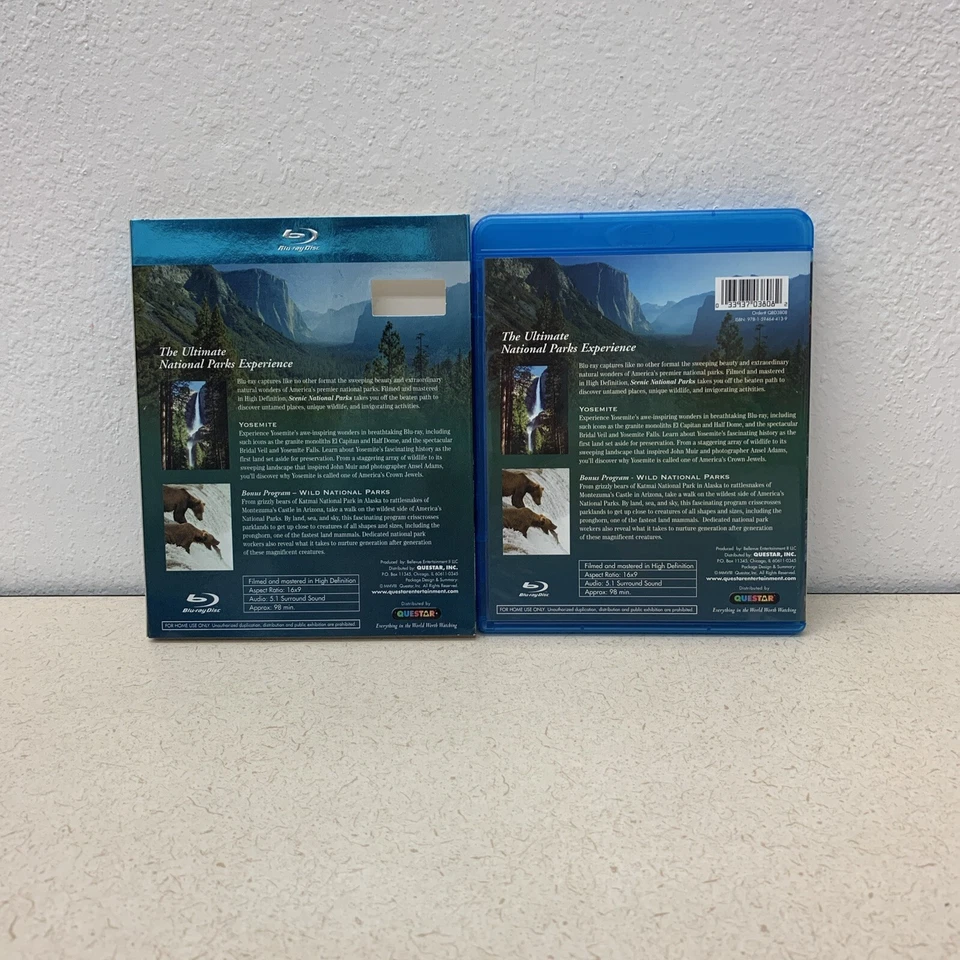 SCENIC NATIONAL PARKS YOSEMITE Bluray Disc USA Half Dome Wildlife Grizzly Bear Foto 2 de 4