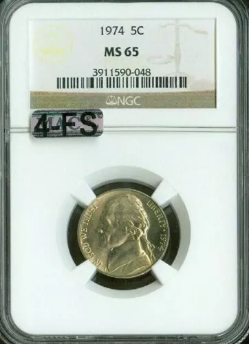 1974 JEFFERSON NICKEL NGC MS65 MAC 4FS FINEST REGISTRY  RARE *