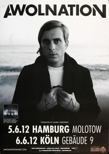 Awolnation - Soul Wars, Hamburg & KöLn 2012 | Konzertplakat | Poster-image